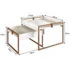 Conjunto Mesa Centro Columbia - Branco