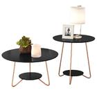 Conjunto Mesa Centro E Apoio Liz Com Pés De Ferro Preto - Rpm