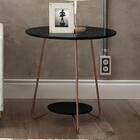 Conjunto Mesa Centro E Apoio Liz Com Pés De Ferro Preto - Rpm