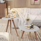 Conjunto Mesa Centro E Lateral Nina Branco