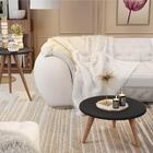 Conjunto Mesa Centro E Lateral Nina Preto Fosco