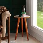 Conjunto Mesa Centro E Lateral Retrô Cissa - Off White Com Fr