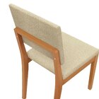 Conjunto Mesa Clara Com 6 Cadeiras Em Madeira Maciça Bege