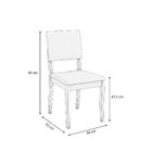 Conjunto Mesa Clara Com 6 Cadeiras Em Madeira Maciça Cinza