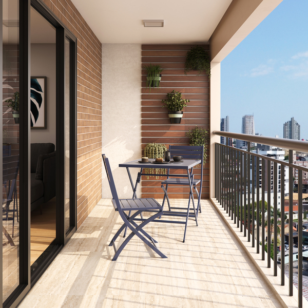 Conjunto para Jardim Mesa com 2 Cadeiras 74x71x74cm Alumínio Azul Ágata Xara II Naterial