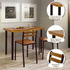 Conjunto Mesa Com 2 Cadeiras Moscou Courino Marron/marron Cor