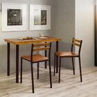 Conjunto Mesa Com 2 Cadeiras Moscou Courino Marron/marron Cor