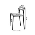 Conjunto Mesa Com 2 Cadeiras Moscou Courino Preto/preto Fosco