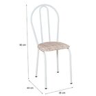 Conjunto Mesa Com 4 Cadeiras Bruna 004 Rattan Branco Liso