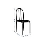 Conjunto Mesa Com 4 Cadeiras E Tampo Quadrado Diamante Preto