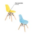 Conjunto Mesa Com 4 Cadeiras Eiffel - Azul/rosa/branco/amare