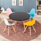 Conjunto Mesa Com 4 Cadeiras Eiffel - Azul/rosa/branco/amare