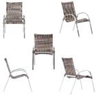 Conjunto Mesa Com 4 Cadeiras Em Aluminio E Fibra (cadeiras Co