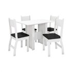 Conjunto Mesa Com 4 Cadeiras Milano  Branco/preto