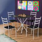 Conjunto Mesa Com 4 Cadeiras Para Cozinha Branco Geórgia Shop