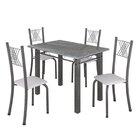 Conjunto Mesa Com 4 Cadeiras Tampo De Granito Topázio sara ye