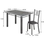 Conjunto Mesa Com 4 Cadeiras Tampo De Granito Topázio sara ye