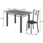 Conjunto Mesa Com 4 Cadeiras Tampo De Granito Topázio sara ye