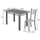 Conjunto Mesa Com 4 Cadeiras Tampo De Granito Topázio sara ye