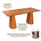 Conjunto Mesa Com 6 Cadeiras Em Madeira Maciça Natural E Esto