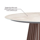 Conjunto para Jardim Mesa com 6 Cadeiras 74x150x150cm Alumínio|Couro Sintético Bege/Marrom Retrô Naterial