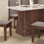 Conjunto Mesa Com 6 Cadeiras Sala De Jantar Liz Nogal/ébano