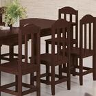 Conjunto Mesa Com 8 Cadeiras Em Madeira Maciça 200cm Castanho