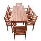 Conjunto Mesa Com 8 Cadeiras Empilháveis Madeira Maciça Cedro