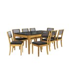 Conjunto Mesa Com 8 Cadeiras Madeira Maciça Tampo Em Mdf E Vi