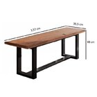 Conjunto Mesa Com Banco E 2 Cadeiras Rústico Industrial Lumbe