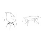 Conjunto Mesa Com Tampo De Vidro Araçá Com 4 Cadeiras Eiffel