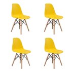 Conjunto Mesa Com Tampo De Vidro Araçá Com 4 Cadeiras Eiffel