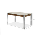 Conjunto Mesa Com Vidro E 06 Cadeiras Nathalia Rato/marrom/no
