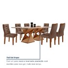 Conjunto Mesa Com Vidro E 6 Cadeiras 170cmx90cm Barcelona Yes