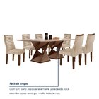 Conjunto Mesa Com Vidro E 6 Cadeiras 170cmx90cm Barcelona Yes