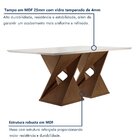 Conjunto Mesa Com Vidro E 8 Cadeiras 200cmx90cm Barcelona Yes