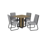 Conjunto Mesa Constance Com 4 Cadeiras Toronto Nogueira/preto