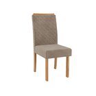 Conjunto Mesa Cris 1360 Redonda Vidro 6 Cadeiras Elegance Mel