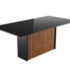 Conjunto Mesa Cris 2000 Com 8 Cadeiras Cristal Mel/preto