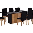 Conjunto Mesa Cris 2000 Com 8 Cadeiras Cristal Mel/preto