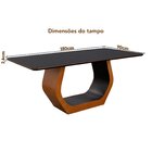Conjunto Mesa Cristal Com 6 Cadeiras De Madeira Maciça E Esto