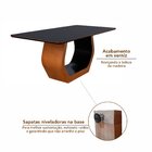 Conjunto Mesa Cristal Com 6 Cadeiras De Madeira Maciça E Esto