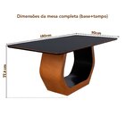 Conjunto Mesa Cristal Com 6 Cadeiras De Madeira Maciça E Esto