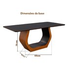 Conjunto Mesa Cristal Com 6 Cadeiras De Madeira Maciça E Esto