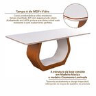 Conjunto Mesa Cristal Com 6 Cadeiras Em Madeira Maciça Estofa