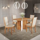 Conjunto Mesa Dani 1200 Com 4 Cadeiras Viena Mel