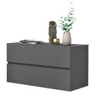 Conjunto Mesa De  Cabeceira Eros 60cm Cinza Suspenso