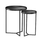 Conjunto Mesa De Apoio E Lateral Espelhada Preto - D'rossi