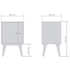 Conjunto Mesa De Cabeceira Adda Branco