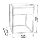 Conjunto Mesa De Cabeceira Berlim 1 Gaveta Cumaru - Tendenci